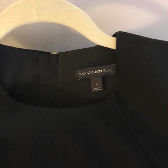 Banana Republic Black Dress w/ Gold Zipper (Sz 12) - Picture 3 of 3